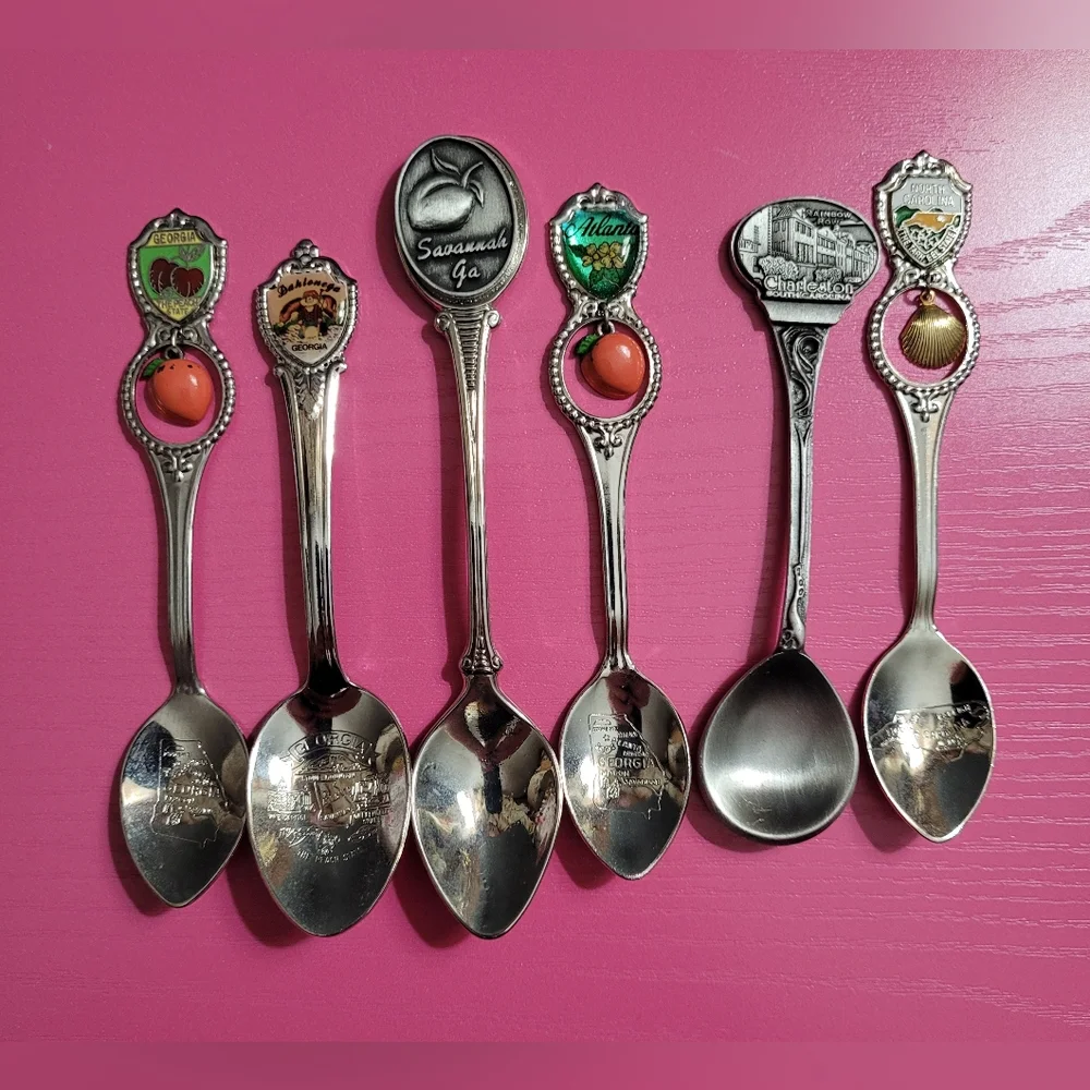 Souvenir Spoon Set Of 6 Georgia And North Carolina (3)